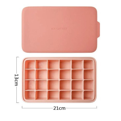 LifeProofLab - LifeProofLab™ Stackable Ice Cube Tray - Rectangular / Bubblegum Pink