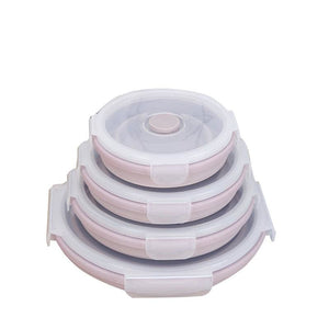 LifeProofLab - LifeProofLab™ Easy Food Containers - Round / Pink Guava / 4 Sizes Bundle